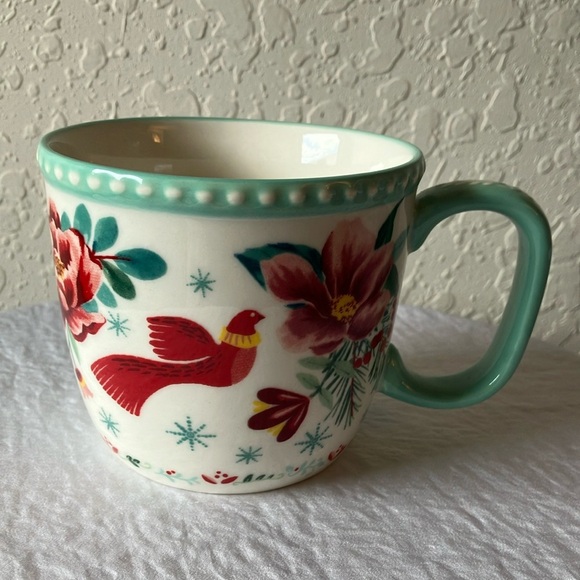 The Pioneer Woman: Festive Forest Floral Mug- Red Bird Design - Picture 1 of 13